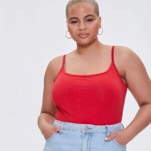 Forever 21 Knit Red Tank Bodysuit NWT Size 1X